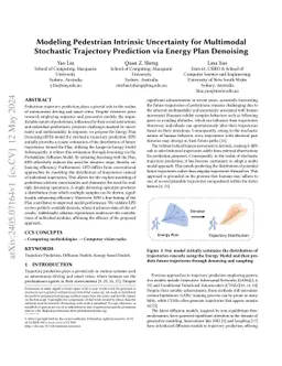 Modeling Pedestrian Intrinsic Uncertainty for Multimodal Stochastic
  Trajectory Prediction via Energy Plan Denoising