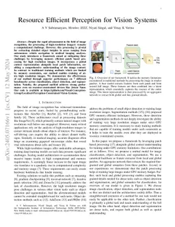 Resource Efficient Perception for Vision Systems