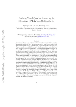 Realizing Visual Question Answering for Education: GPT-4V as a
  Multimodal AI