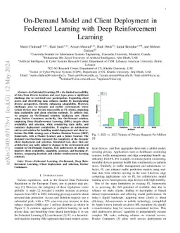 On-Demand Model and Client Deployment in Federated Learning with Deep
  Reinforcement Learning