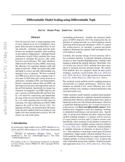 Differentiable Model Scaling using Differentiable Topk
