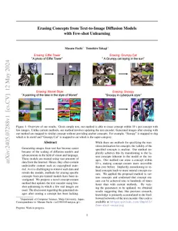 Erasing Concepts from Text-to-Image Diffusion Models with Few-shot
  Unlearning