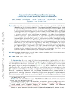 Nonparametric Control Koopman Operators