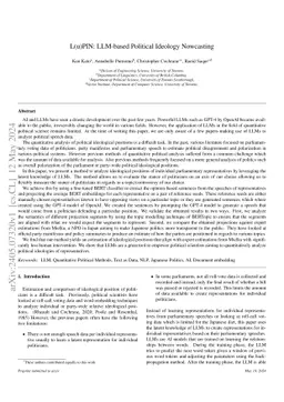 L(u)PIN: LLM-based Political Ideology Nowcasting