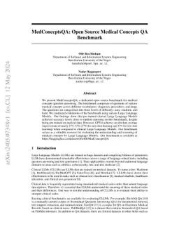 MedConceptsQA: Open Source Medical Concepts QA Benchmark