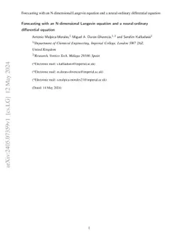 Forecasting with an N-dimensional Langevin Equation and a
  Neural-Ordinary Differential Equation