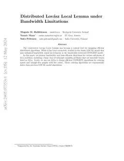 Distributed Lovász Local Lemma under Bandwidth Limitations