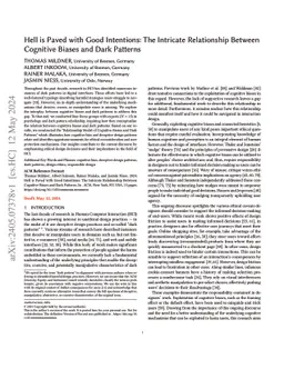 Hell is Paved with Good Intentions: The Intricate Relationship Between
  Cognitive Biases and Dark Patterns