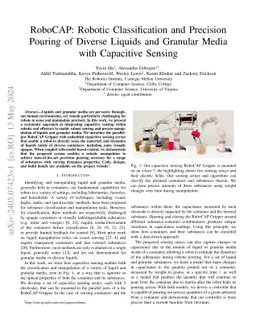 RoboCAP: Robotic Classification and Precision Pouring of Diverse Liquids and Granular Media with Capacitive Sensing