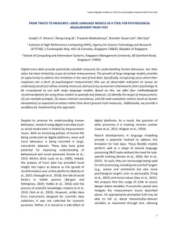From traces to measures: Large language models as a tool for
  psychological measurement from text