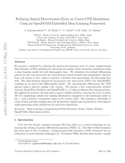 Reducing Spatial Discretization Error on Coarse CFD Simulations Using an
  OpenFOAM-Embedded Deep Learning Framework