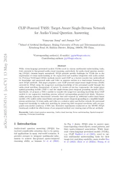 CLIP-Powered TASS: Target-Aware Single-Stream Network for Audio-Visual
  Question Answering