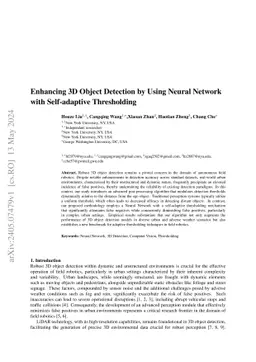 Enhancing 3D Object Detection by Using Neural Network with Self-adaptive
  Thresholding