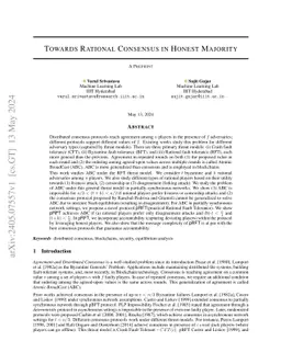 Towards Rational Consensus in Honest Majority