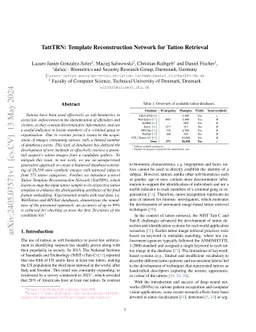 TattTRN: Template Reconstruction Network for Tattoo Retrieval