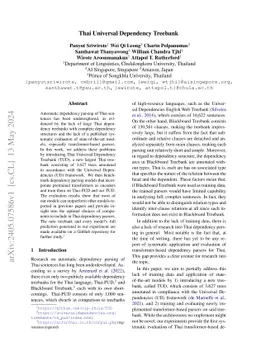 Thai Universal Dependency Treebank