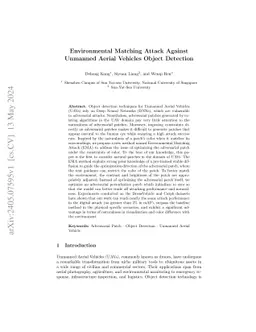 Environmental Matching Attack Against Unmanned Aerial Vehicles Object
  Detection