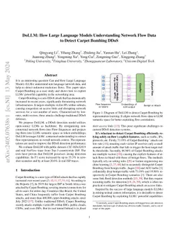 DoLLM: How Large Language Models Understanding Network Flow Data to
  Detect Carpet Bombing DDoS