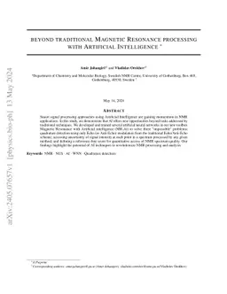Beyond traditional Magnetic Resonance processing with Artificial
  Intelligence