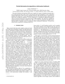 Partial information decomposition: redundancy as information bottleneck