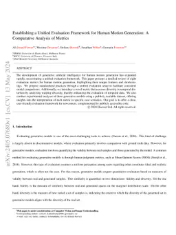 Establishing a Unified Evaluation Framework for Human Motion Generation:
  A Comparative Analysis of Metrics