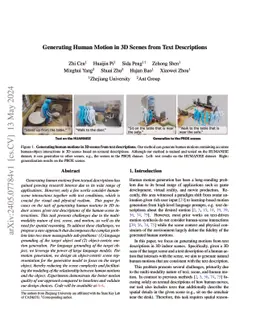 Generating Human Motion in 3D Scenes from Text Descriptions