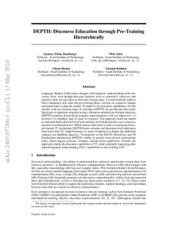 DEPTH: Discourse Education through Pre-Training Hierarchically