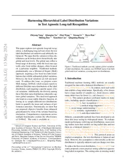 Harnessing Hierarchical Label Distribution Variations in Test Agnostic
  Long-tail Recognition