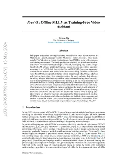 FreeVA: Offline MLLM as Training-Free Video Assistant