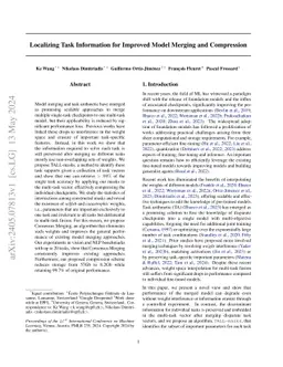 Localizing Task Information for Improved Model Merging and Compression