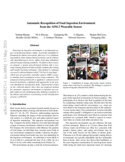 Automatic Recognition of Food Ingestion Environment from the AIM-2
  Wearable Sensor