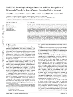 Multi-Task Learning for Fatigue Detection and Face Recognition of
  Drivers via Tree-Style Space-Channel Attention Fusion Network