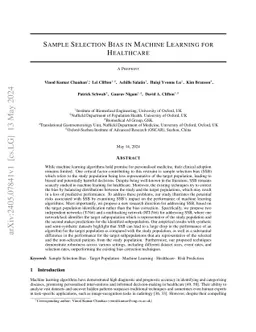 Sample Selection Bias in Machine Learning for Healthcare