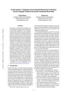 EconLogicQA: A Question-Answering Benchmark for Evaluating Large
  Language Models in Economic Sequential Reasoning