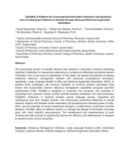 PyZoBot: A Platform for Conversational Information Extraction and
  Synthesis from Curated Zotero Reference Libraries through Advanced
  Retrieval-Augmented Generation