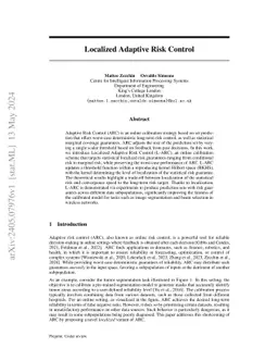 Localized Adaptive Risk Control