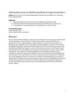 MedVersa: A Generalist Foundation Model for Medical Image Interpretation