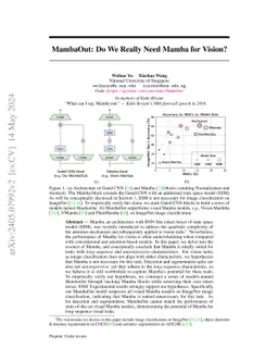 MambaOut: Do We Really Need Mamba for Vision?