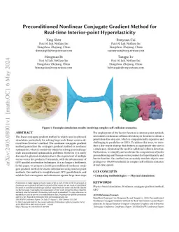 Preconditioned Nonlinear Conjugate Gradient Method for Real-time
  Interior-point Hyperelasticity