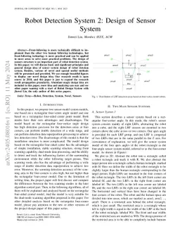 Robot Detection System 2: Design of Sensor System
