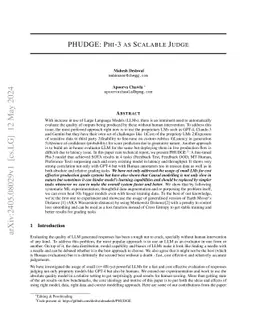 PHUDGE: Phi-3 as Scalable Judge