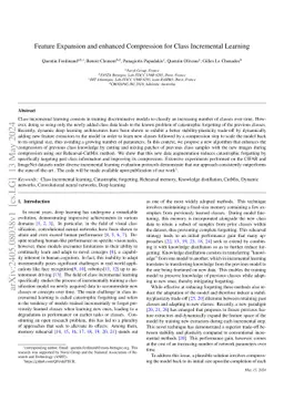 Feature Expansion and enhanced Compression for Class Incremental
  Learning