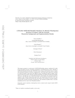 A Flexible MATLAB/Simulink Simulator for Robotic Floating-base Systems
  in Contact with the Ground: Theoretical background and Implementation Details