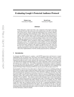 Evaluating Google's Protected Audience Protocol