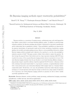 Do Bayesian imaging methods report trustworthy probabilities?