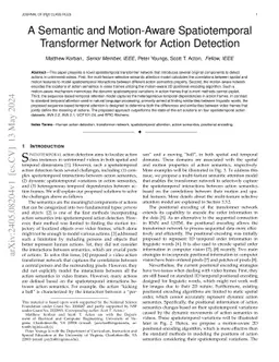 A Semantic and Motion-Aware Spatiotemporal Transformer Network for
  Action Detection