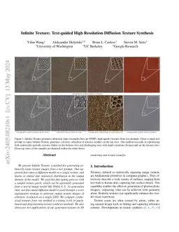 Infinite Texture: Text-guided High Resolution Diffusion Texture
  Synthesis