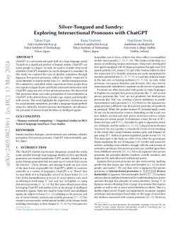Silver-Tongued and Sundry: Exploring Intersectional Pronouns with
  ChatGPT