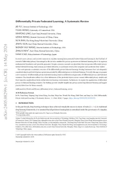 Differentially Private Federated Learning: A Systematic Review