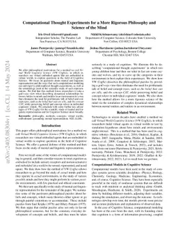Computational Thought Experiments for a More Rigorous Philosophy and
  Science of the Mind